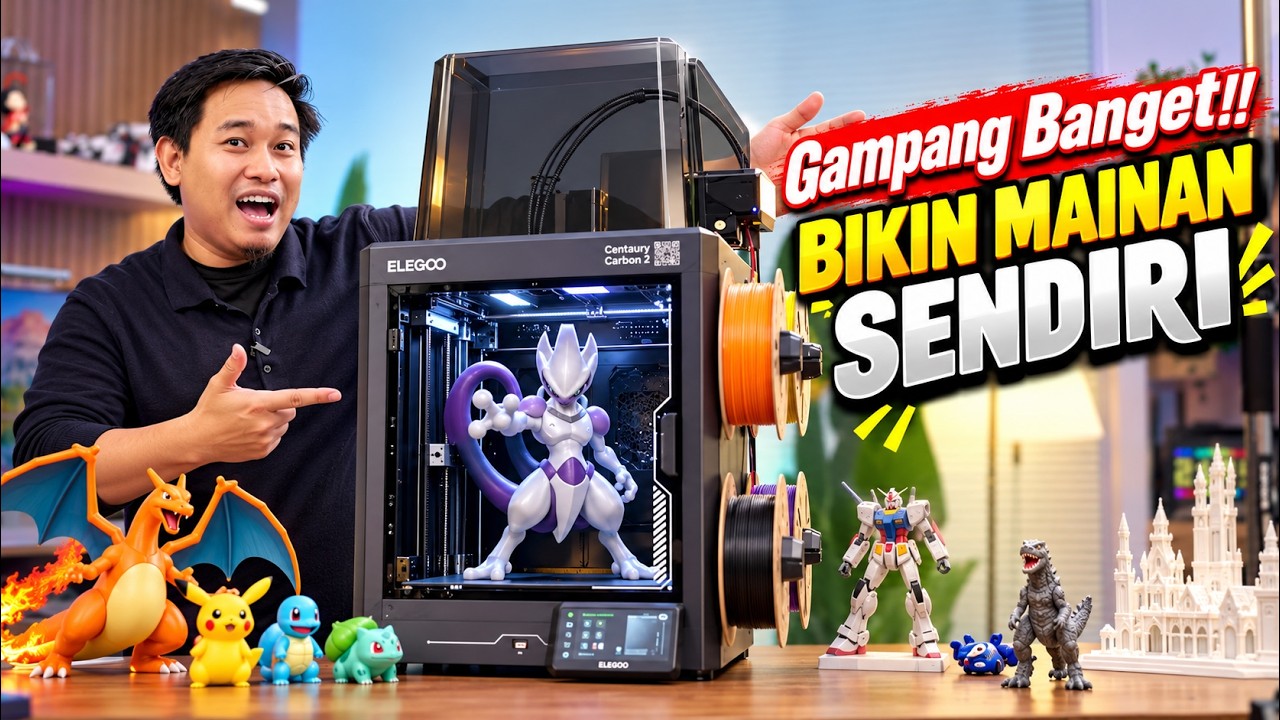 Se-MUDAH Ini Buat MAINAN Sendiri‼️3D Printer ELEGOO Centauri Carbon 2