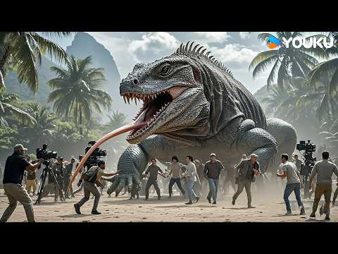 🦎🎥GIANT LIZARD attack film crew on island! REAL drama! | Varanus Priscus | YOUKU MONSTER MOVIE