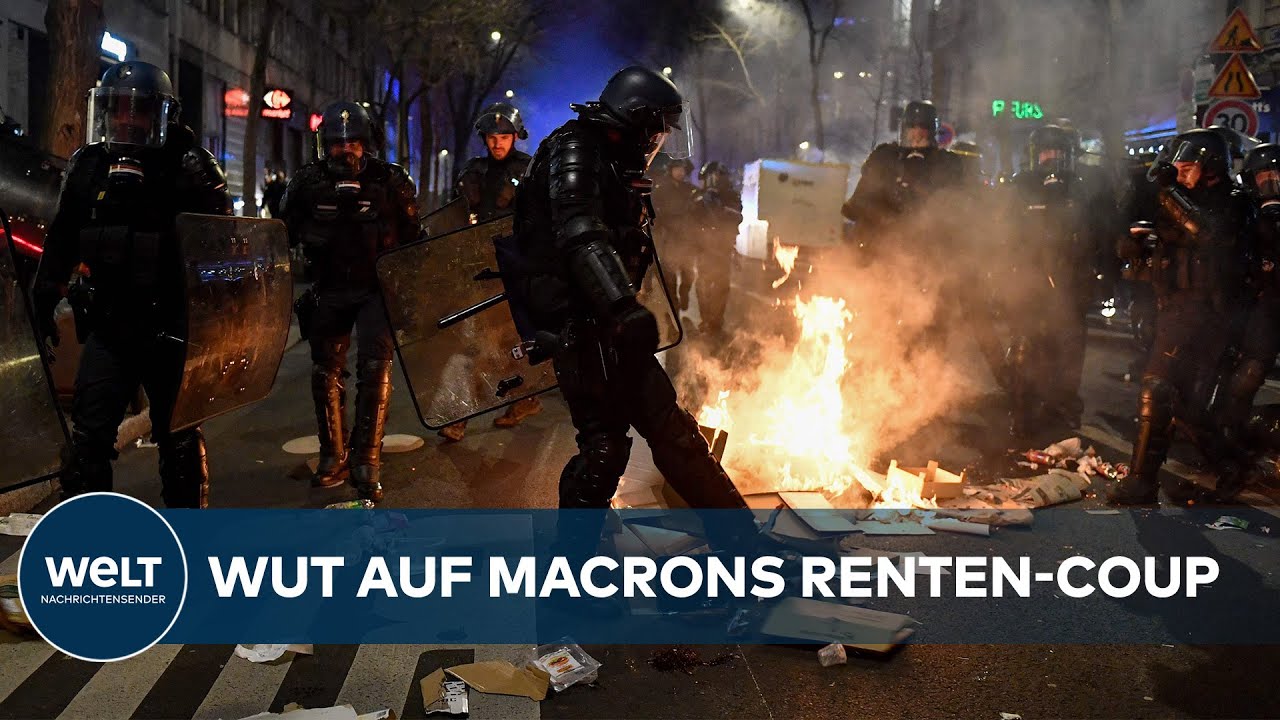 RENTEN-RANDALE: Wieder Krawalle bei Protest gegen Macrons Reform in Paris