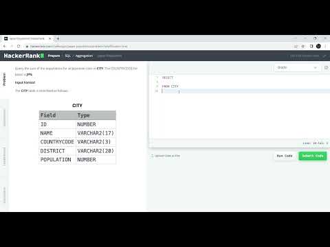 Hackerrank Sql Japan Population Sql Learning