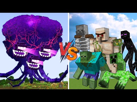 Wither Storm vs MUTANT MONSTERS in Minecraft || Mob Battle