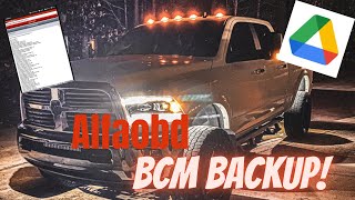 Alfaobd BCM Config backup/upload to Google Drive