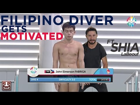 Filipino Diver Gets Motivated by Shia LaBeouf - 2015