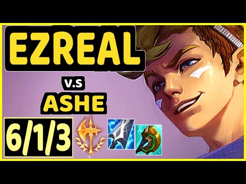 LODIK (EZREAL) vs ASHE - 6/1/3 KDA BOTTOM ADC GAMEPLAY - EUW Ranked GRANDMASTER
