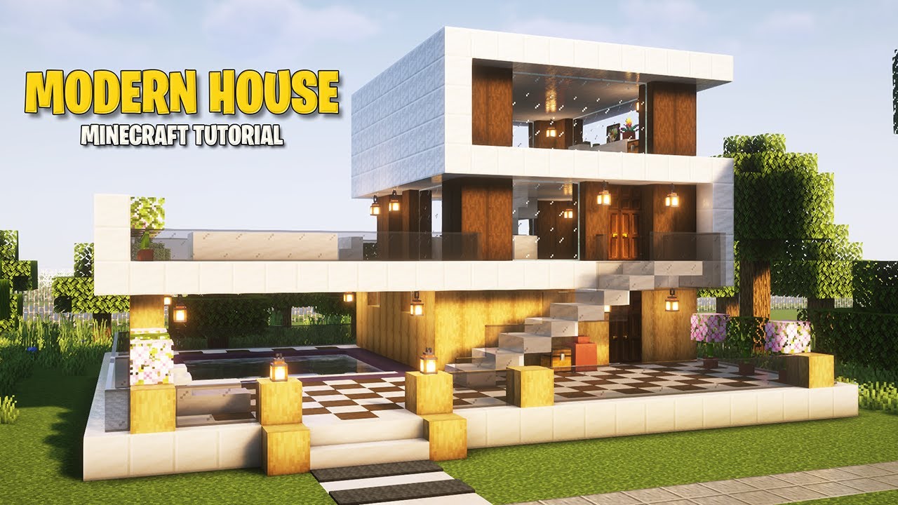 Minecraft tutorial - Modern house - Minecraft Builders