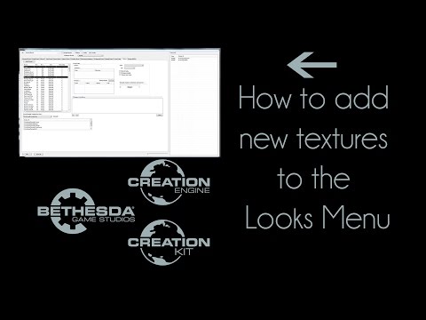Fallout4 Creation Kit Tutorial: 1 Adding new textures to the Looks Menu