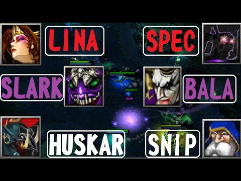 DOTA LINA SLARK HUSKAR - VS - SPECTRE SNIPER LEGION COMANDER (GOOD GAME)