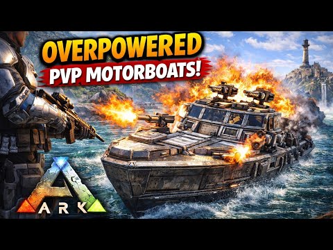 OP Motor Boat PVP build!!! ARK Survival Ascended
