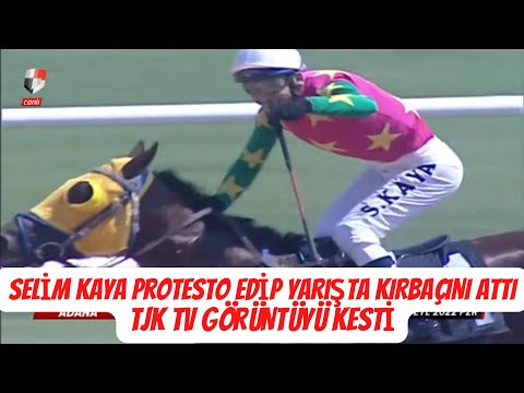 Selim Kaya Yarışta Kırbacını Attı! TJK TV Görüntüyü Kesti! | 11.09.2022 ADANA HİPODROMU