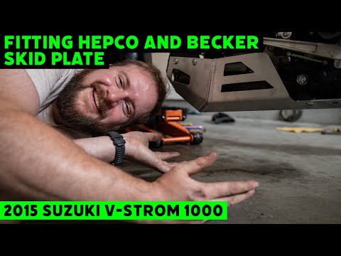 Fitting a Hepco and Becker Skid Plate to 2015 Suzuki V-Strom 1000