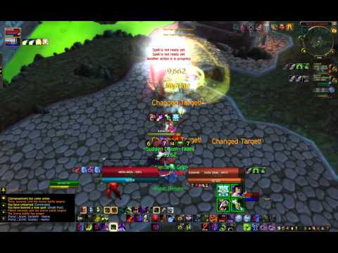 Unholy DK/Disc Priest vs. BM Hunter/BM Hunter 2v2 arena pvp 5.2 Win 1650 rating