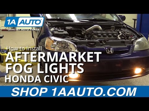 How to Install Aftermarket Foglights 01-05 Honda Civic