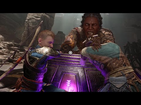Atreus VS Gryla Boss Fight God of War Ragnarök