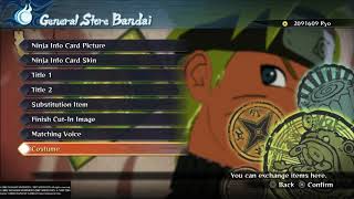 HOW TO GET CARD INFO AND COSTUMES: NARUTO STORM 4. (Read Description on how to do it or follow vid)