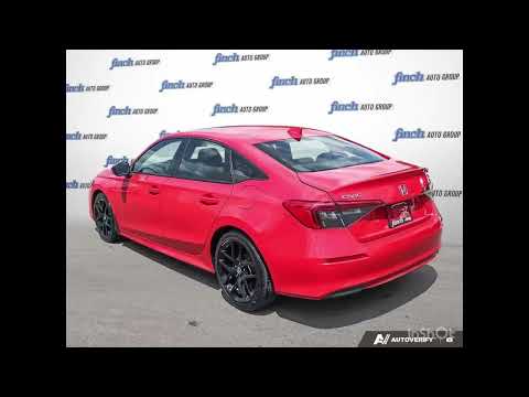 2024 Honda Civic Sedan Sport CVT in Red for sale at Finch Chrysler Dodge Jeep Ram Ltd in London, ON