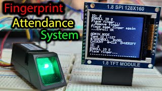 ESP32 S3 Fingerprint Check In System with TFT Display and CSV Logging
