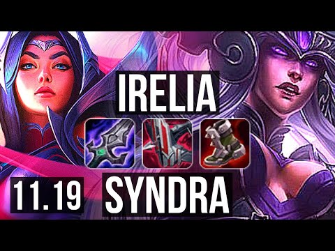 IRELIA vs SYNDRA (MID) | 7 solo kills, 500+ games, Legendary, 12/3/3 | BR Master | v11.19