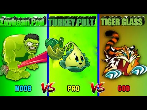 ZOYBEAN POD vs TURKEY PULT vs TIGER GRASS - Who Will Win? - PvZ 2 Plant Vs Plant