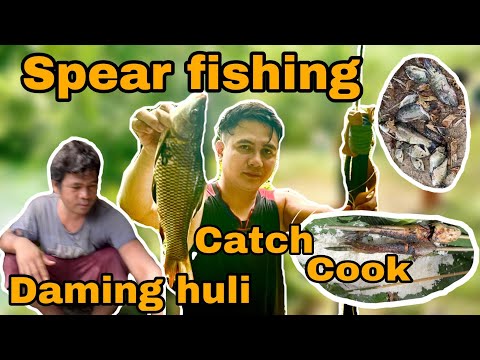 Spear fishing, daming huli, catch and cook #42
