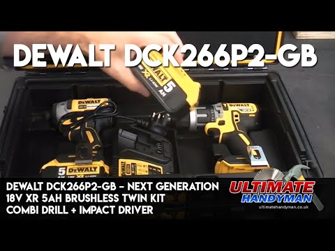 Dewalt DCK266P2-GB – Next Generation 18V XR 5AH Brushless Twin Kit – Combi drill + Impact Driver