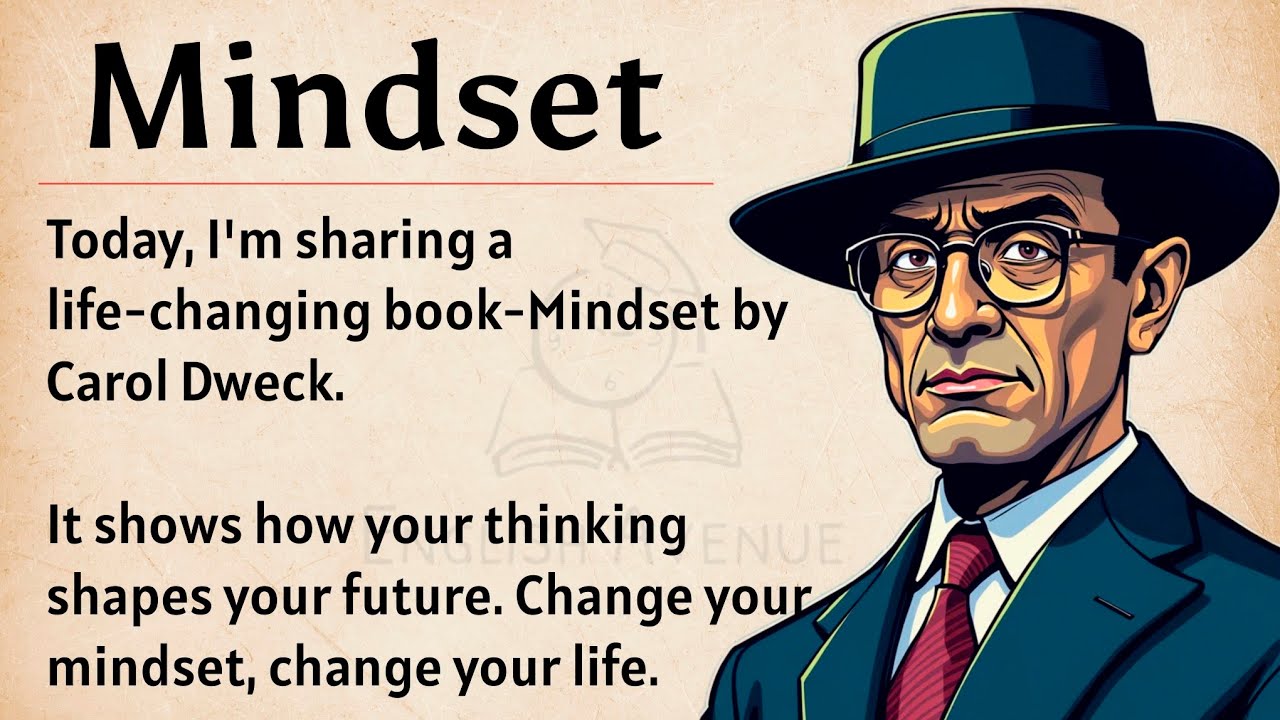 Mindset Book Summary in Easy English || Graded Reader 🔥 ||  Level 2 || English Listening Practice ✅️