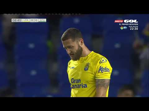David Timor falla un gol cantado en el UD Las Palmas 1 - Sporting 0 | Liga123 |18-19