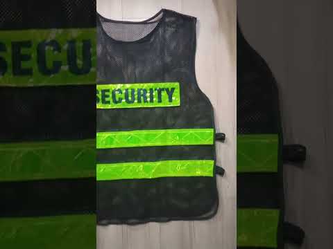 Unisex nylon security reflective jacket, for traffic control...