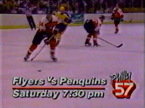 Flyers vs Penguins TV Spot for Saturday October 25th 1986