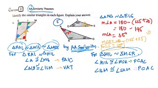 Proving Similar ▵: Prob#2a - AA Similarity Theorem Identify the similar triangles in each figure.