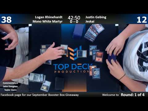 Modern w/ Commentary 9/26/17: Logan Rhinehardt (Mono White Martyr) vs. Justin Gebing (Jeskai)