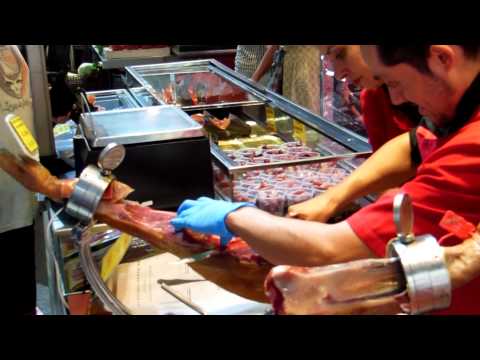 Jamon in The Mercat de la Boqueria