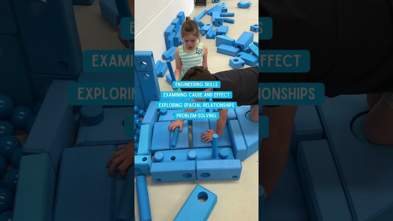 Hands-on STEAM play and learning with Big Blue Blocks!⁠  #playbasedlearning #steamplay  #unpluged