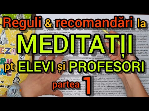 Lecţia # 325 – Reguli la MEDITAȚII 👩🏻‍🏫📚 – recomandări pt elevi şi profesori – part 1