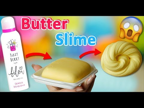 BILOU BUTTER SCHLEIM selber machen OHNE Waschmittel😋Butter Slime Deutsch DIY -| Let's Try [4K]