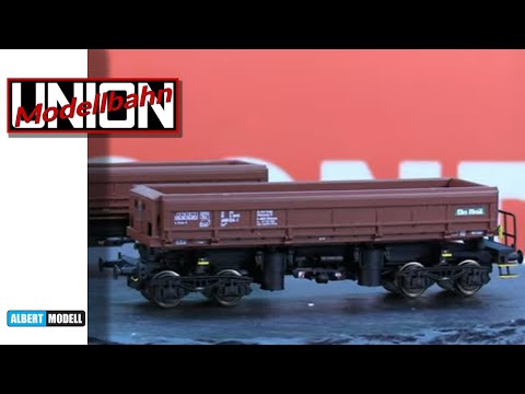 EXKLUSIVMODELL Albert Modell für Modellbahn Union - Seitenkippwandwagen Fas On Rail - Spur H0 1:87