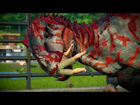 🌍 Jurassic World Evolution - Indominus Rex Vs Indoraptor Breakout and Fight (Dinosaurs Battle)