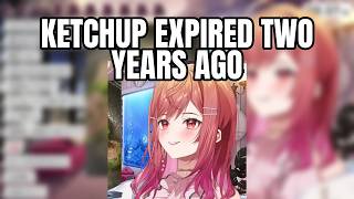 VTuber Discovers Her Ketchup Expired Two Years Ago Mid-Cooking Stream | Ichijou Ririka