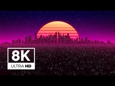 Synth City Screensaver by Visualdon 8K ULTRA HD (25 minute)