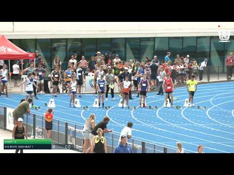 U15 Boys 100m Heat 1: 2021 State Combined Events Championships // LAVicTV