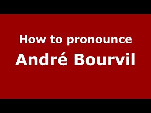 How to pronounce André Bourvil (French/France) - PronounceNames.com