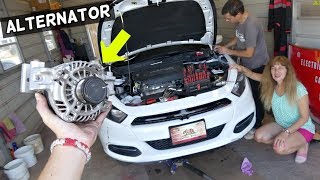 ALTERNATOR REMOVAL REPLACEMENT 2.4 MULTIAIR DODGE DART CHRYSLER 200 JEEP CHEROKEE RENEGADE COMPASS