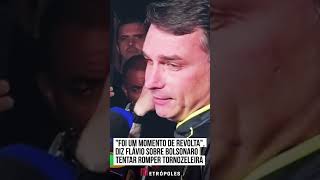 FLÁVIO BOLSONARO FALA SOBRE SUPOSTA TENTATIVA DE BOLSONARO TIRAR TORNOZELEIRA ELETRÔNICA PARA FUGA