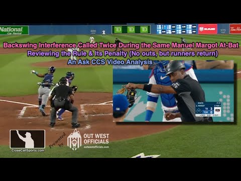 Manuel Margot Called for Backswing Interference Twice in Same AB During Rays-Jays Game - Review