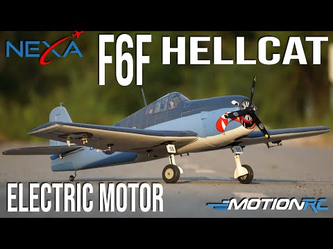 Nexa F6F Hellcat Electric Motor Full Flight | Motion RC