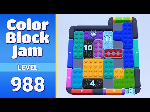 Color Block Jam Level 988 (989) | Every Puzzle Solved! 🎯