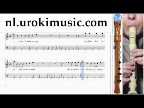 Blokfluit G. Leren Spelen Pharrell Williams - Happy Blokfluitles Deel#2 Studie Klasse Muzieknoten