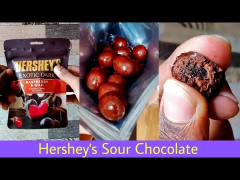 Hershey's Exotic Dark Chocolate Raspberry & Goji | #shorts #hersheys #chocolate #premium