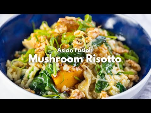 Making the Best Gluten Free Risotto Recipe | Asian Fusion Mushroom Risotto
