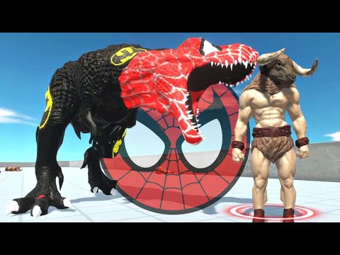 BatSpiderman T-Rex DEATH RUN - 🦕Animal Revolt Battle Simulator