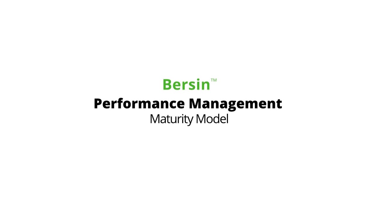 Performance Management Maturity Model